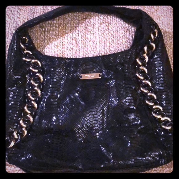 Michael Kors Handbags - RARE Michael Kors Snake & Chain Link Hobo Bag!